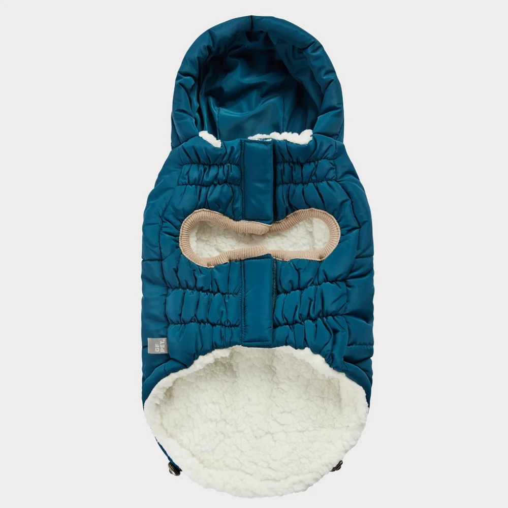 GF Pet Elasto-fit Nordic Dog Parka, Teal, Small